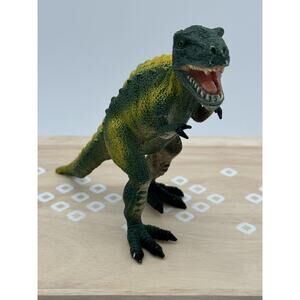 T-Rex Dinosaur 5" PVC Figure Toy Major Trading Co Green And Yellow Heavy￼